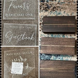 Never Been Used 3 Acrylic Signs with stands